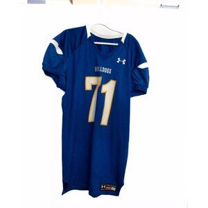 Under Armour Mens Blue Jersey Bulldogs 77 V-Neck Short Sleeve Pullover 2XL